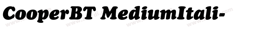 CooperBT MediumItali字体转换